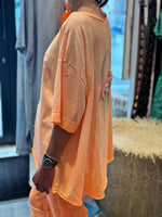 Charger l'image dans la galerie, Tee shirt orange fluo tête de mort - SKULL
