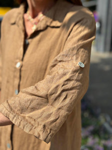 Robe lin  HAVANA Camel