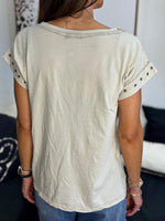Charger l'image dans la galerie, Tee shirt Beige étoiles - SAMBA
