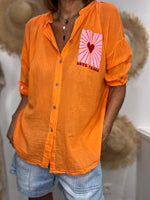Charger l'image dans la galerie, Chemise LOVE PEACE Orange

