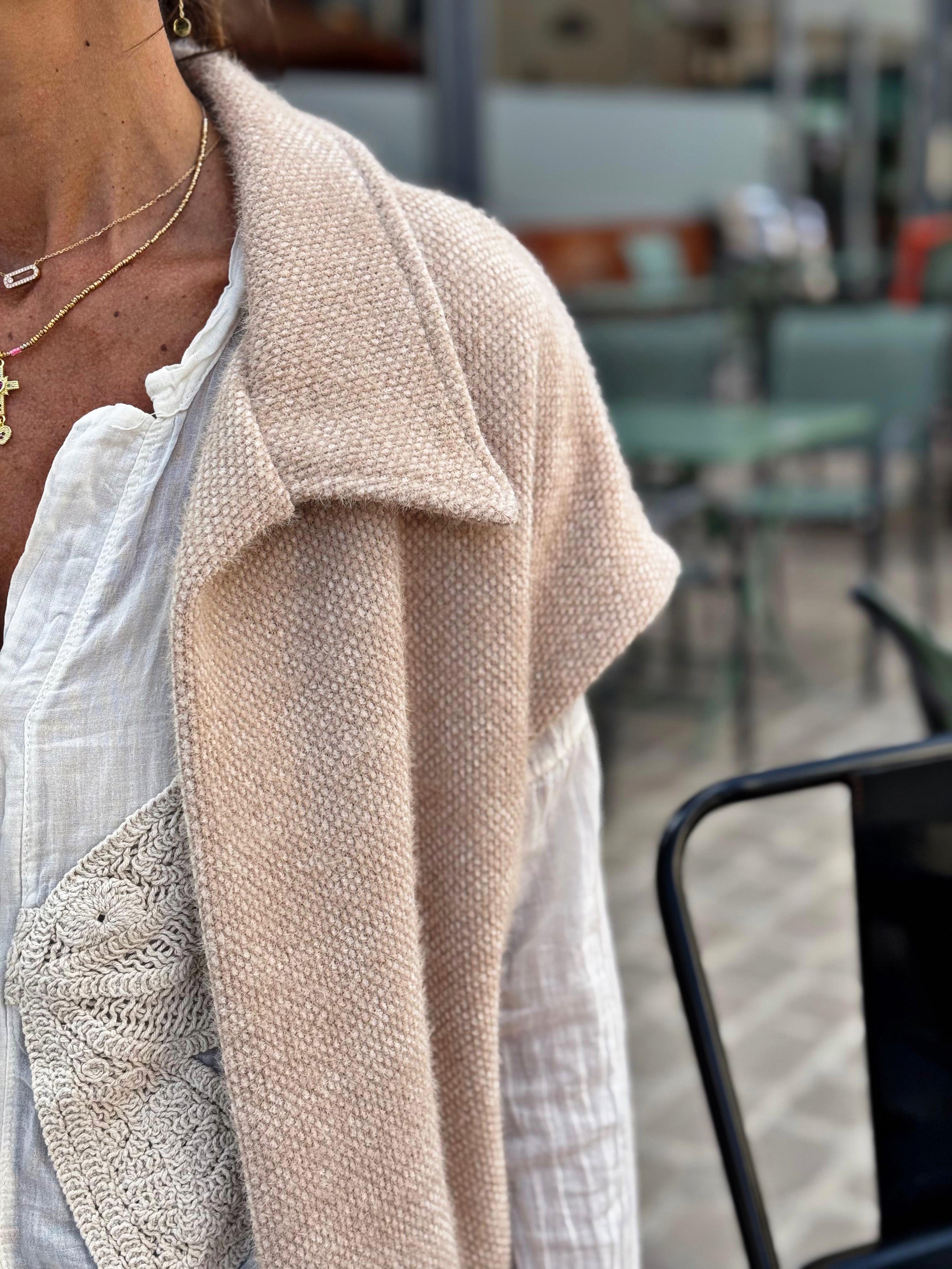 Veste sans manches LYNA Beige clair