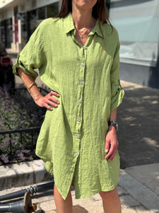 Robe lin  HAVANA Vert
