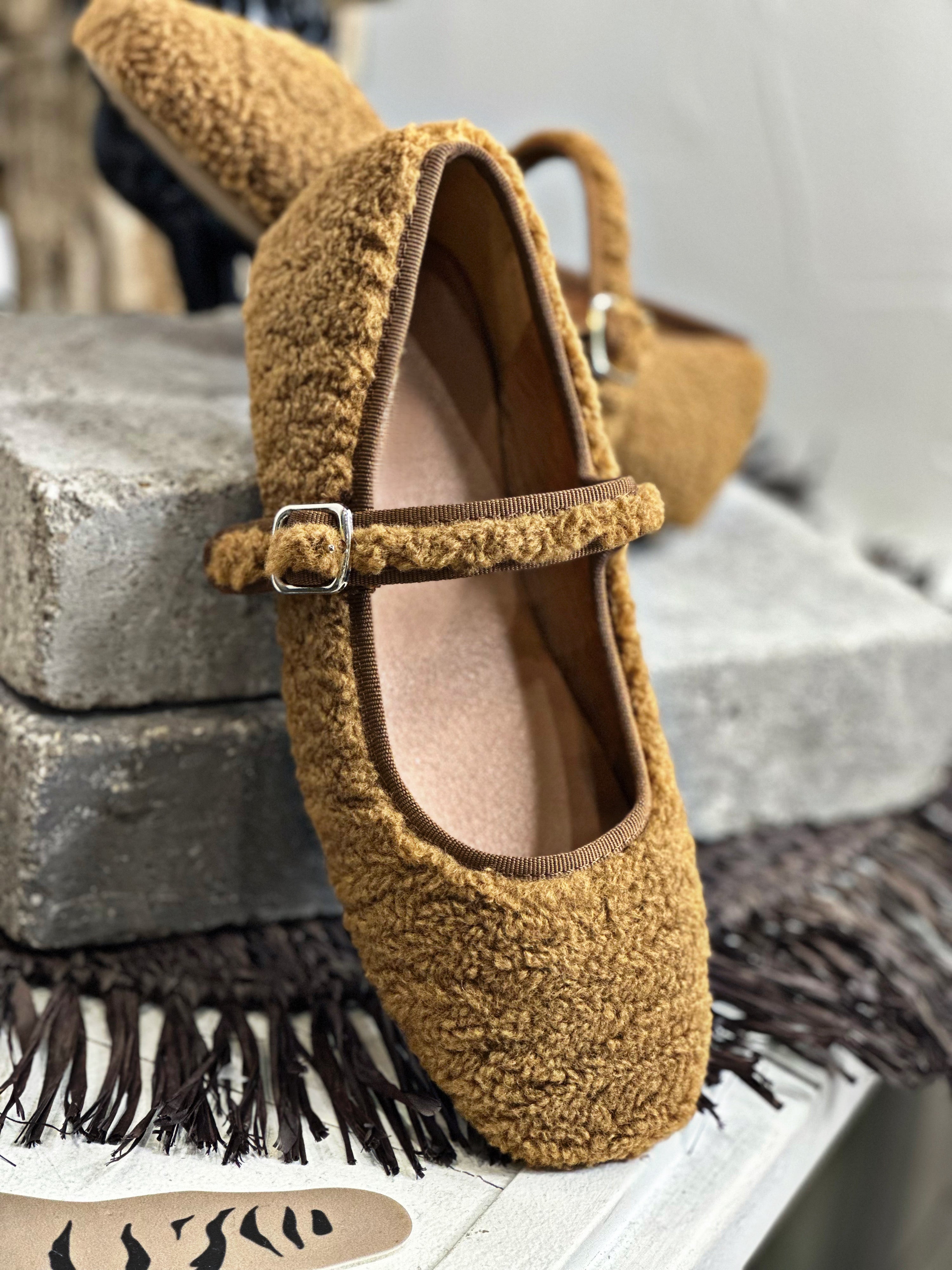 Ballerines MARY JANE Camel