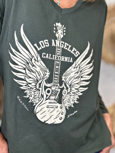 Tee shirt LOS ANGELES Kaki