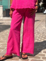 Charger l'image dans la galerie, Ensemble top et pantalon Fuchsia - JANEL
