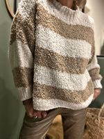 Charger l&#39;image dans la galerie, Pull NARO Ecru/Camel

