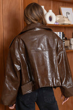 Charger l'image dans la galerie, Blouson BIANCA Choco - Gold and silver
