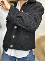 Charger l'image dans la galerie, Blouson bouclette GAB Noir
