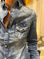 Charger l'image dans la galerie, Chemise jeans TALIA Bleu

