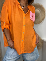 Charger l'image dans la galerie, Chemise LOVE PEACE Orange
