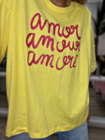 Charger l&#39;image dans la galerie, Tee shirt AMOUR Jaune
