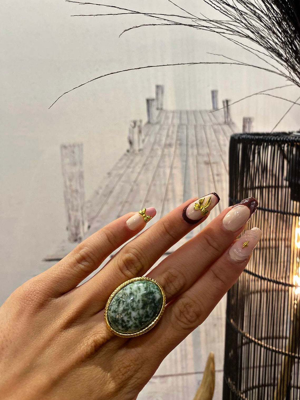 Bague JADE Kaki