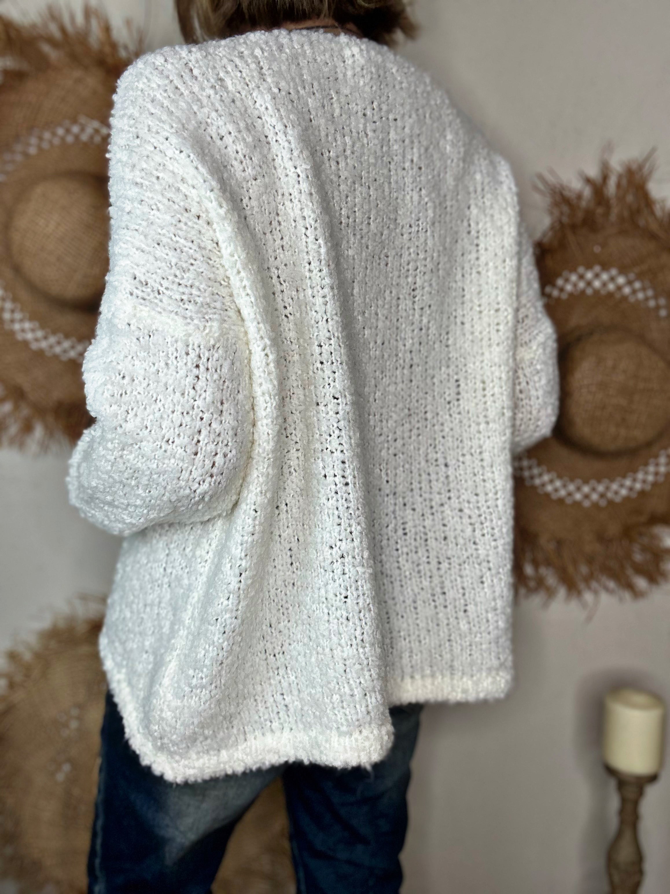 Pull bouclette MARTINO Blanc