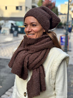 Charger l&#39;image dans la galerie, Bonnet MAKO - Écharpe JAKO Choco
