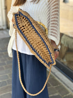 Charger l&#39;image dans la galerie, Sac RIVE GAUCHE Camel/Marine

