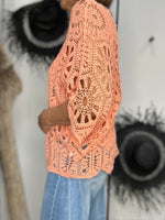 Charger l'image dans la galerie, Pull crochet + Top ZARA Corail
