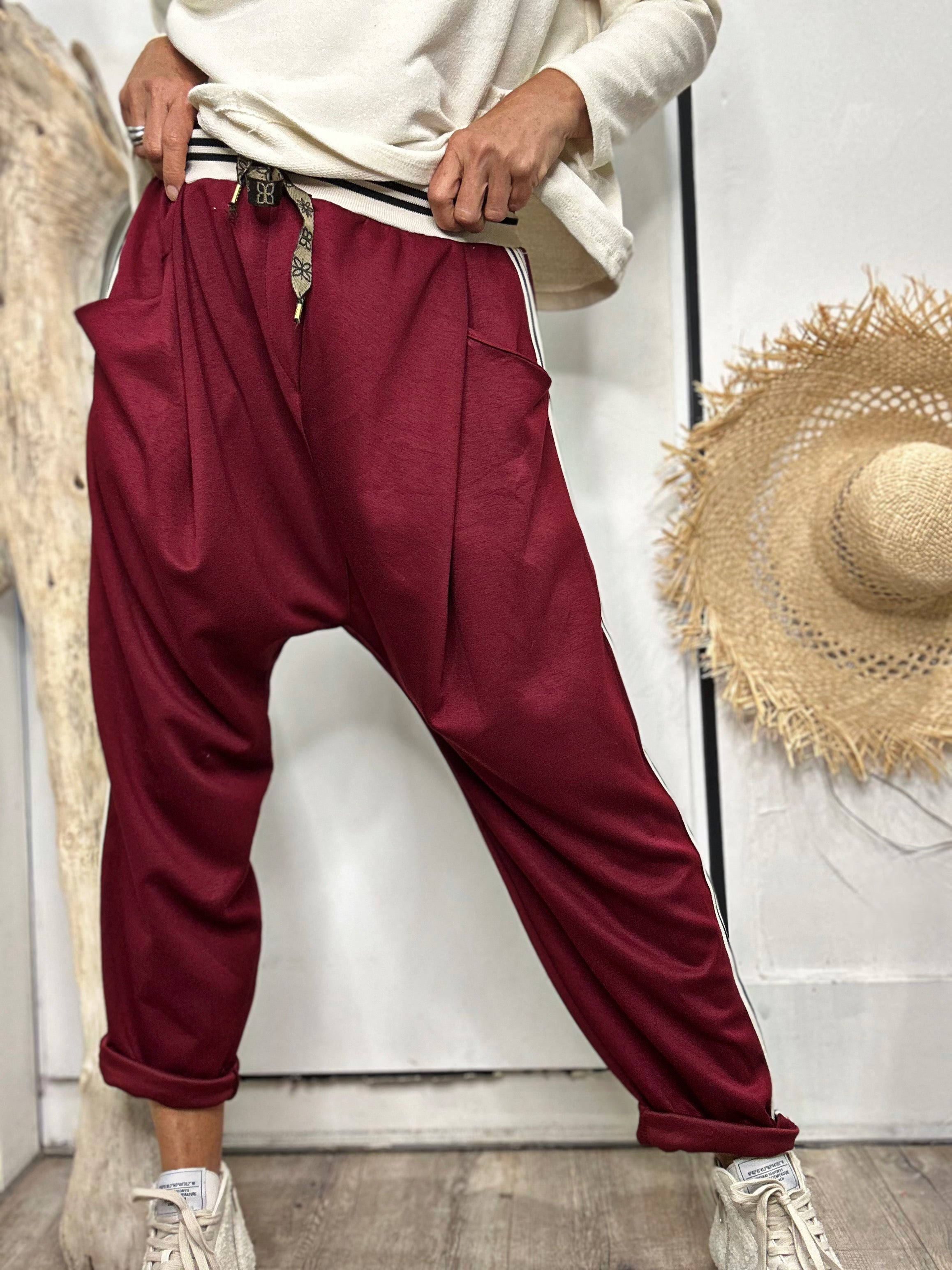 Pantalon NAHIA Bordeaux