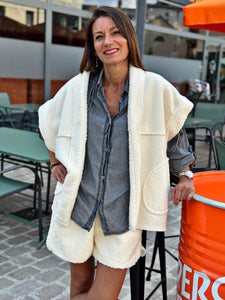 Blouson sans manche LOOMY Ecru