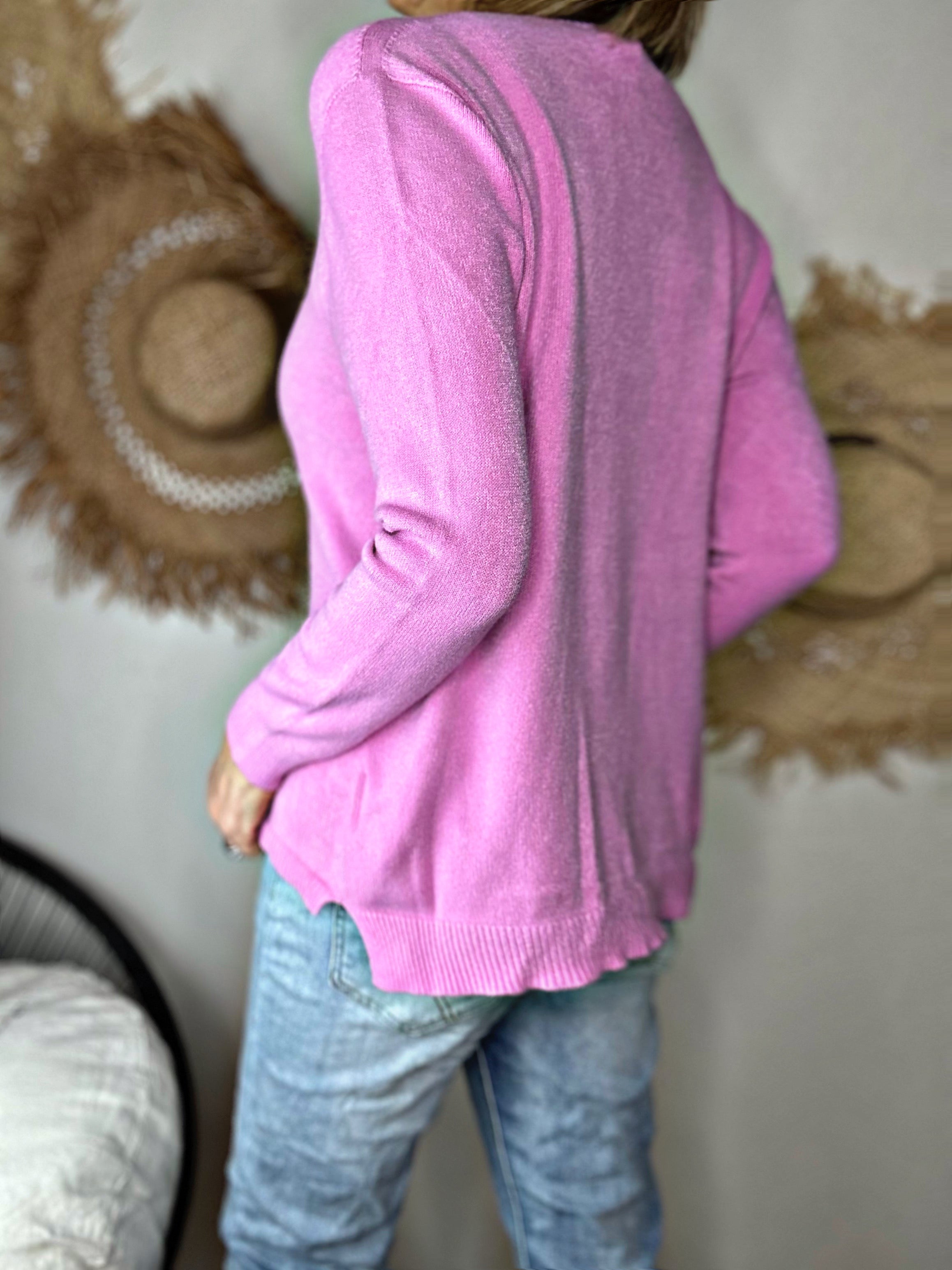 Pull tout doux SYLVANO Rose malabar