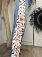 Charger l'image dans la galerie, Jeans dentelle Bleu - 146
