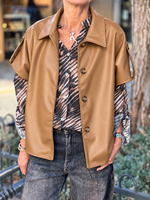 Charger l'image dans la galerie, Veste sans manches SOFIA Camel
