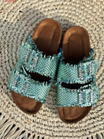 Charger l'image dans la galerie, Sandales ELVIRA Turquoise
