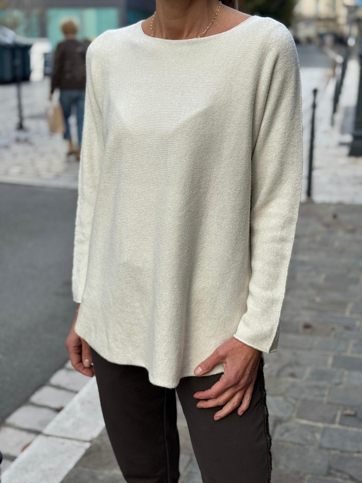 Pull doux LINO Greige