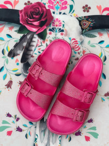Sandales pailletées DINA Fuchsia