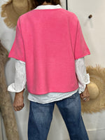 Charger l'image dans la galerie, Pull doux réversible LALY Fuchsia
