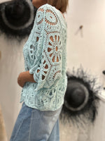 Charger l'image dans la galerie, Pull crochet + Top ZARA Aqua
