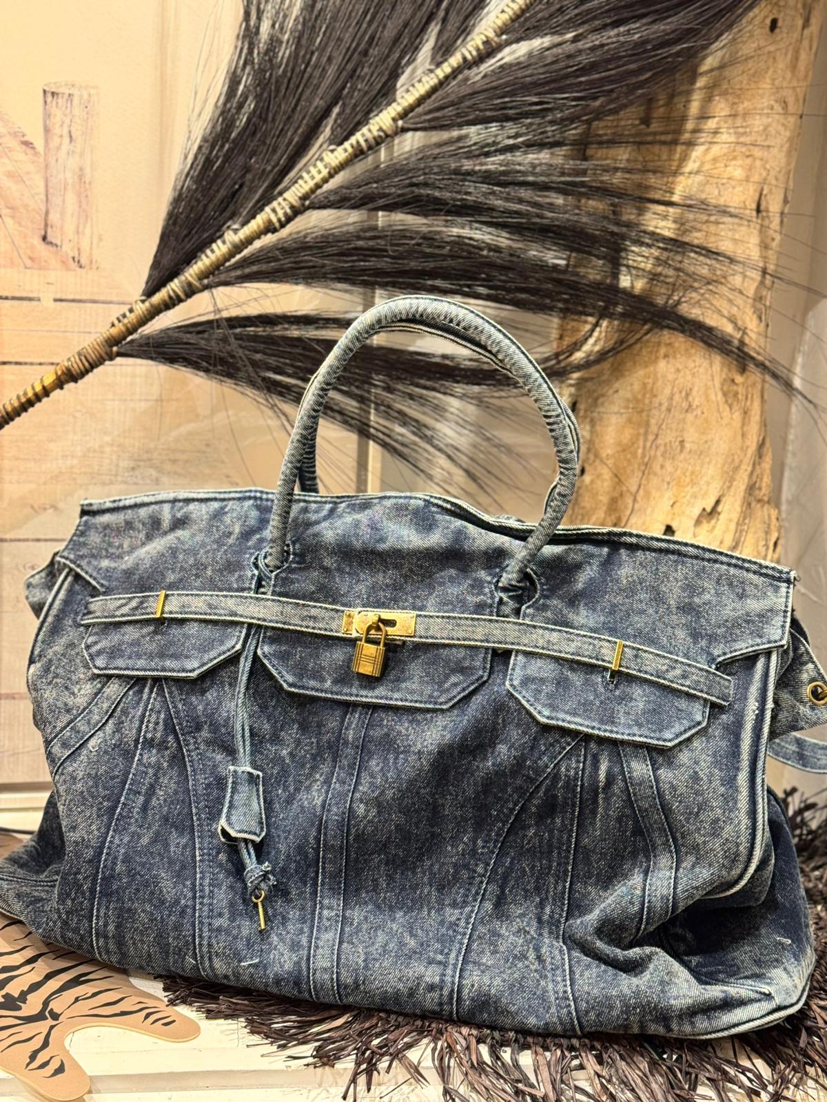Sac ZARO jeans bleu