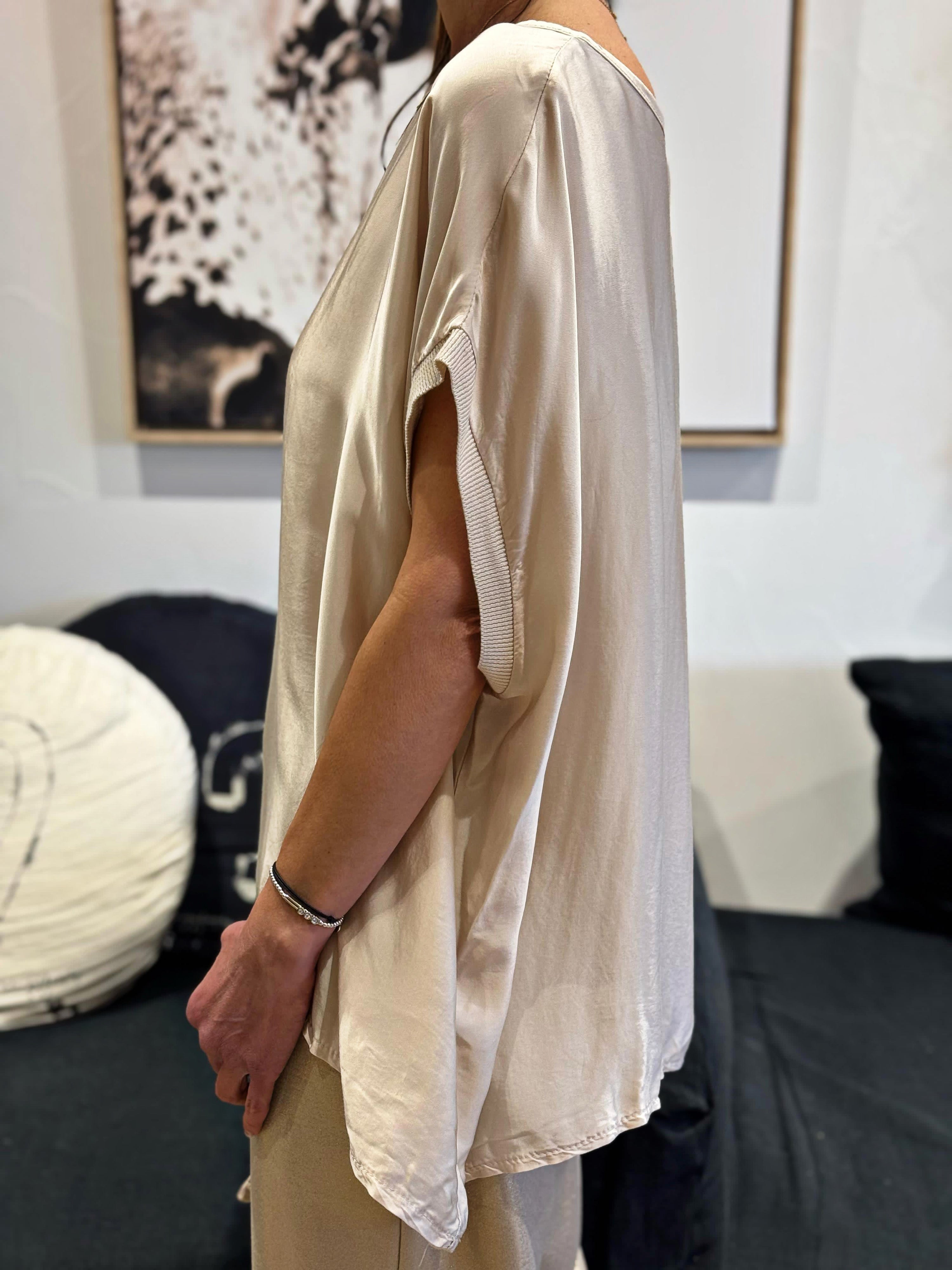 Top satiné SERENITE Beige clair