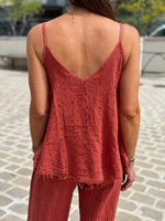 Charger l'image dans la galerie, Ensemble top et pantalon Terracotta - JANEL
