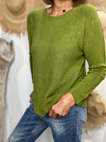 Charger l'image dans la galerie, Pull doux LINO Vert olive
