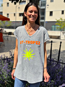 Tee shirt ST-TROPEZ Gris