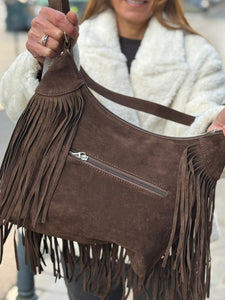 Sac à franges SAVANA Choco