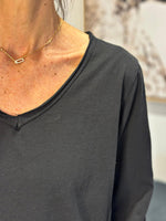 Charger l'image dans la galerie, T-shirt manches longues Noir - ILONA
