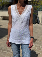 Charger l'image dans la galerie, Top lin Blanc - ZELYA

