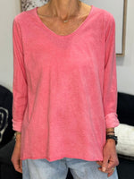 Charger l'image dans la galerie, T-shirt manches longues Framboise - ILONA
