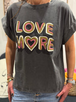 Charger l&#39;image dans la galerie, Tee shirt LOVE MORE Anthracite
