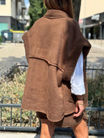 Charger l&#39;image dans la galerie, Blouson sans manche LOOMY Choco
