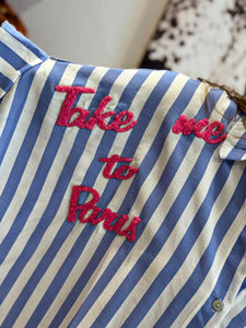 Chemise TAKE ME TO PARIS Bleu ciel