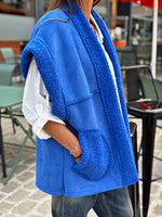 Charger l&#39;image dans la galerie, Blouson sans manche LOOMY Bleu électrique
