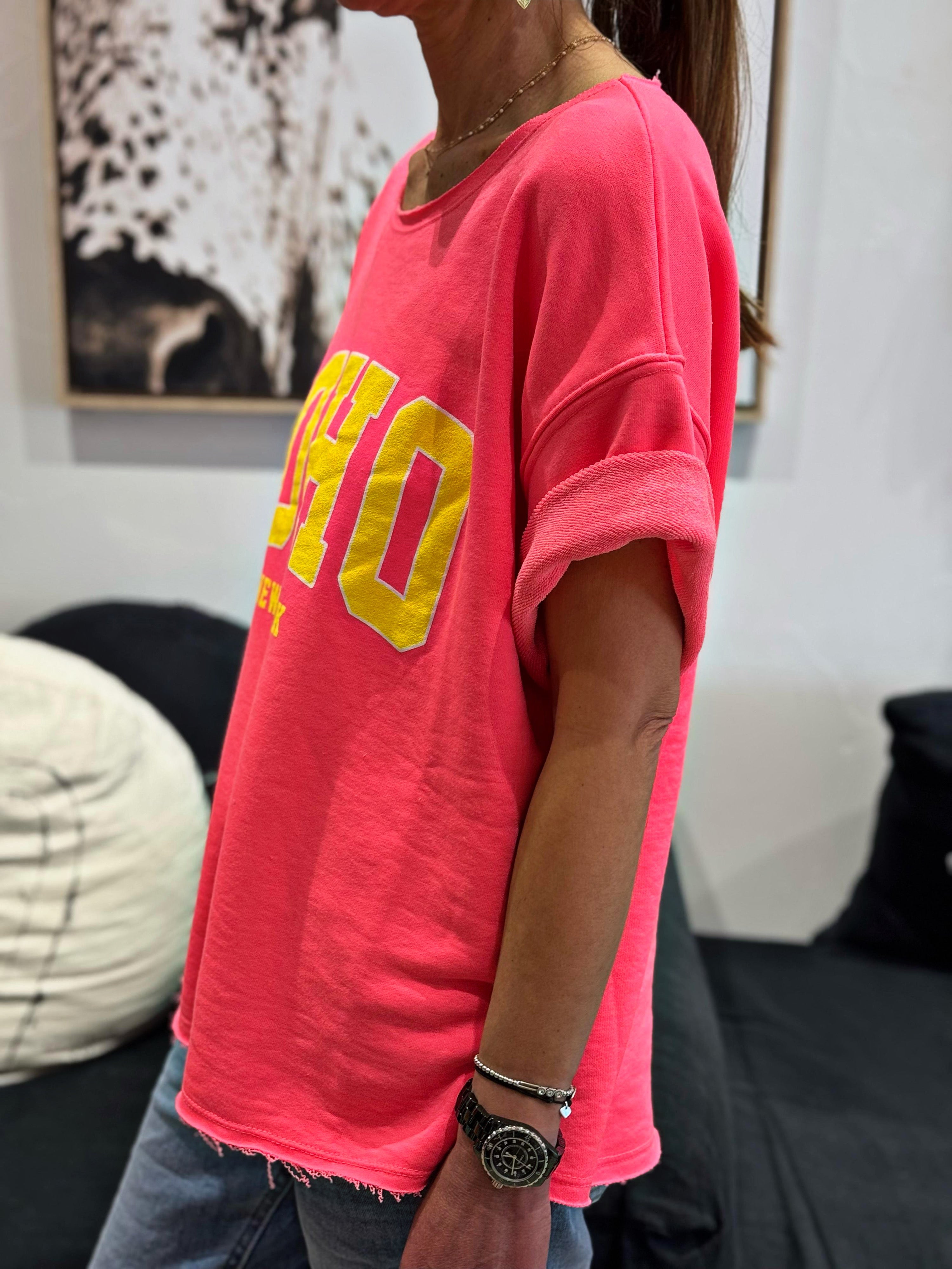 Sweat manches courtes SOHO Fuchsia