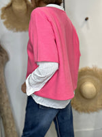 Charger l'image dans la galerie, Pull doux réversible LALY Fuchsia
