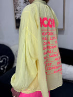 Charger l'image dans la galerie, Chemise Jaune imprimé dos - LORYA
