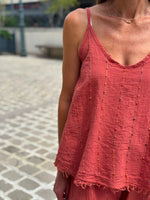 Charger l'image dans la galerie, Ensemble top et pantalon Terracotta - JANEL
