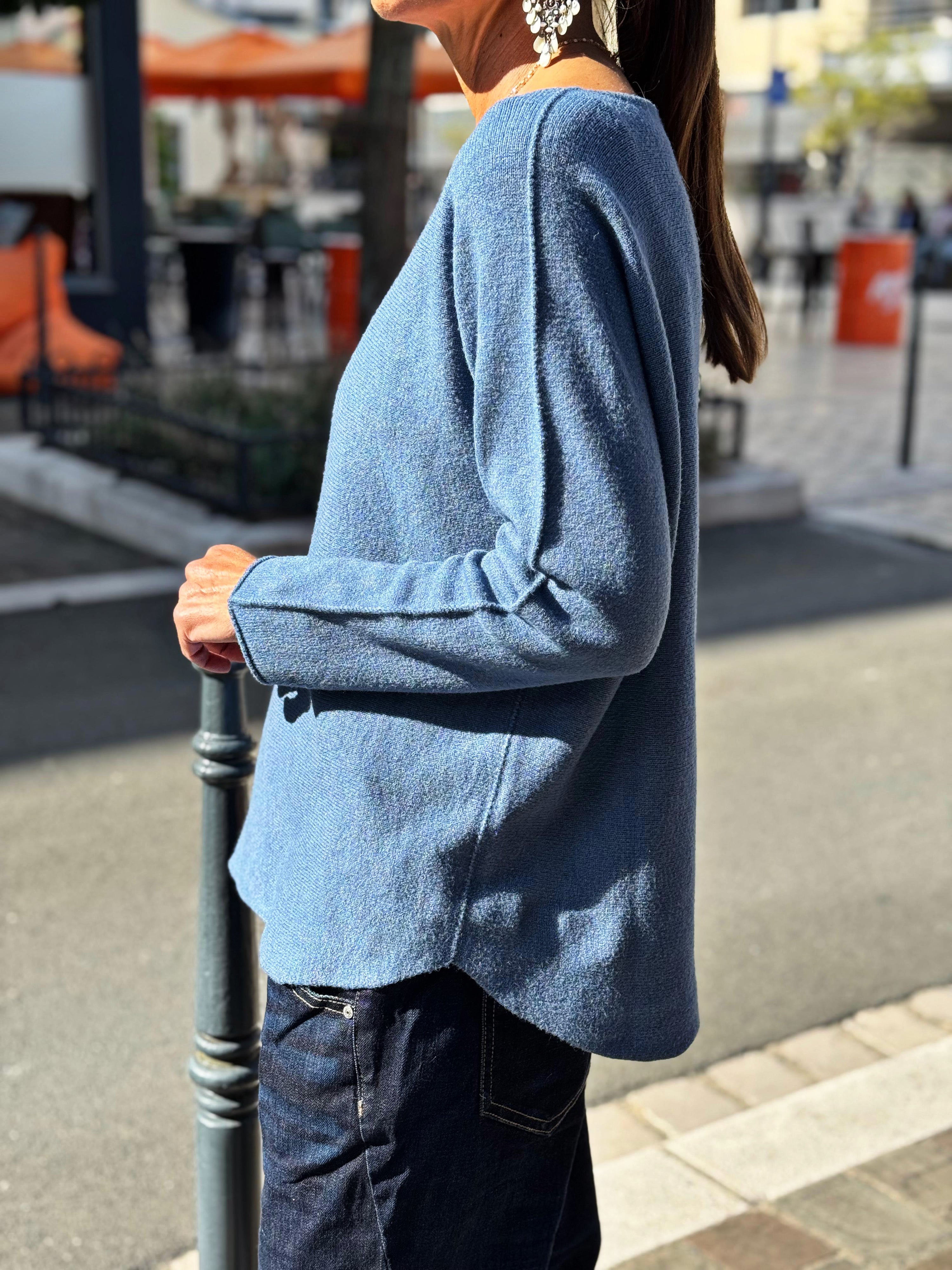 Pull doux TAO Bleu