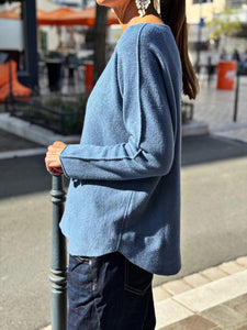 Pull doux TAO Bleu