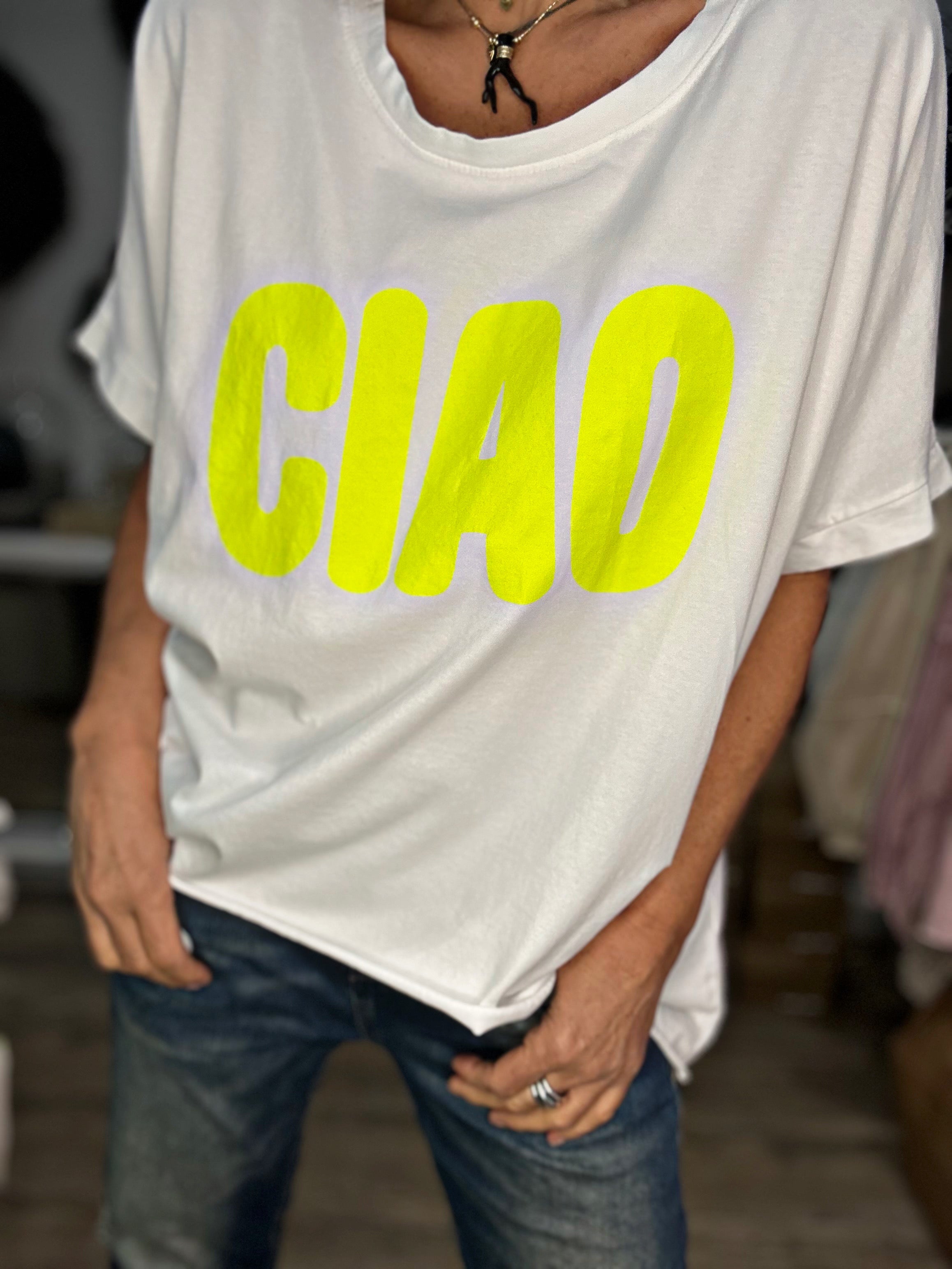 Tee shirt LEONIE Blanc/Jaune